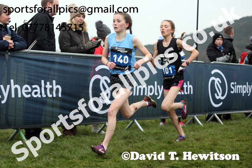 Inter District under-15 girls, 2018 Simplyhealth Great Edinburgh International XCountry. Photo: David T. Hewitson/Sports for All Pics